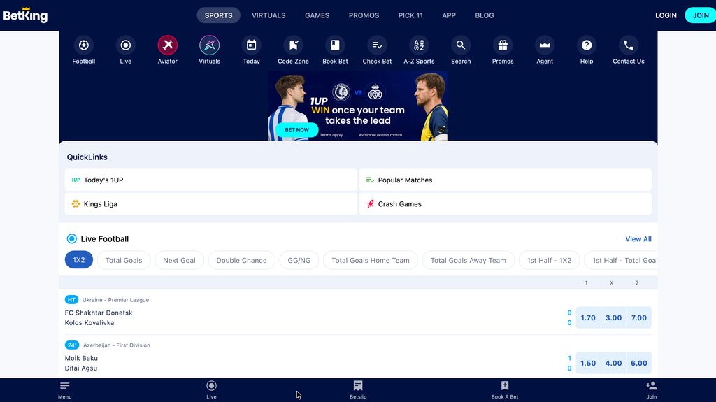 BetKing official website
