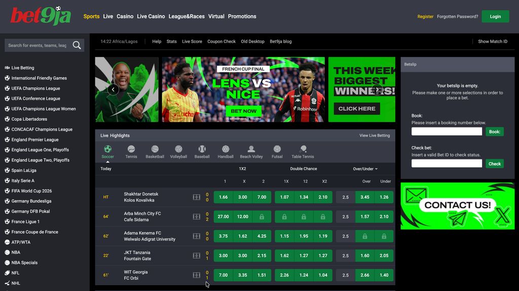 Bet9ja official website